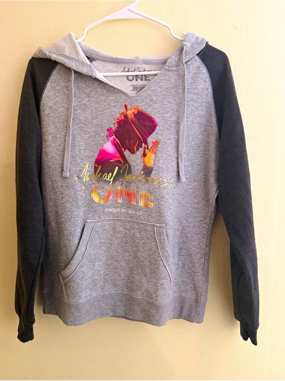 Michael Jackson ONE M Gray/Black Cirque du Soleil Pullover Hoodie Graphic